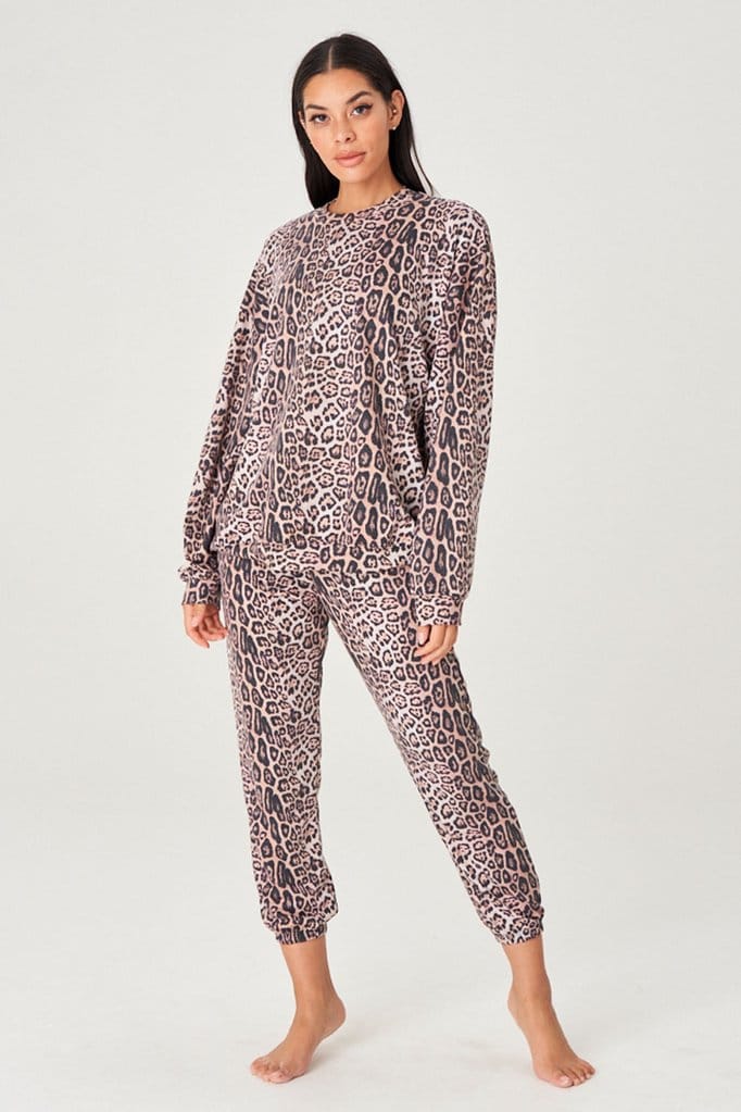 Onzie French Terry Sweatpant Leopard