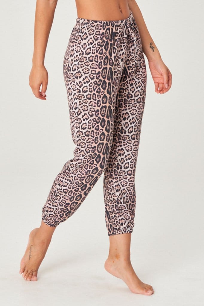 Onzie French Terry Sweatpant Leopard
