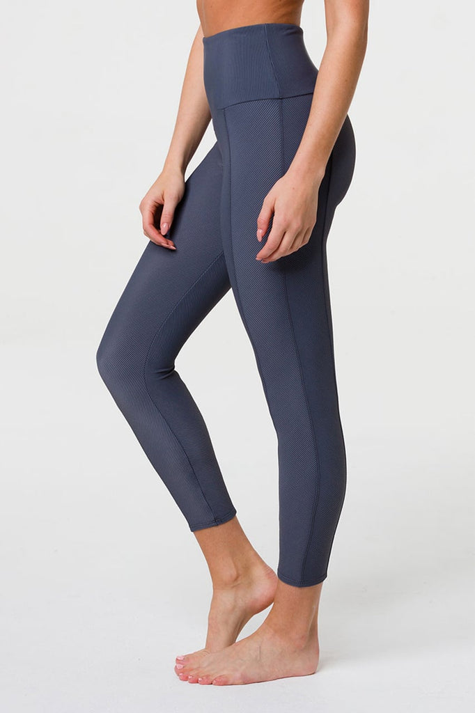 Onzie Sweetheart Midi Legging Slate Gray Rib